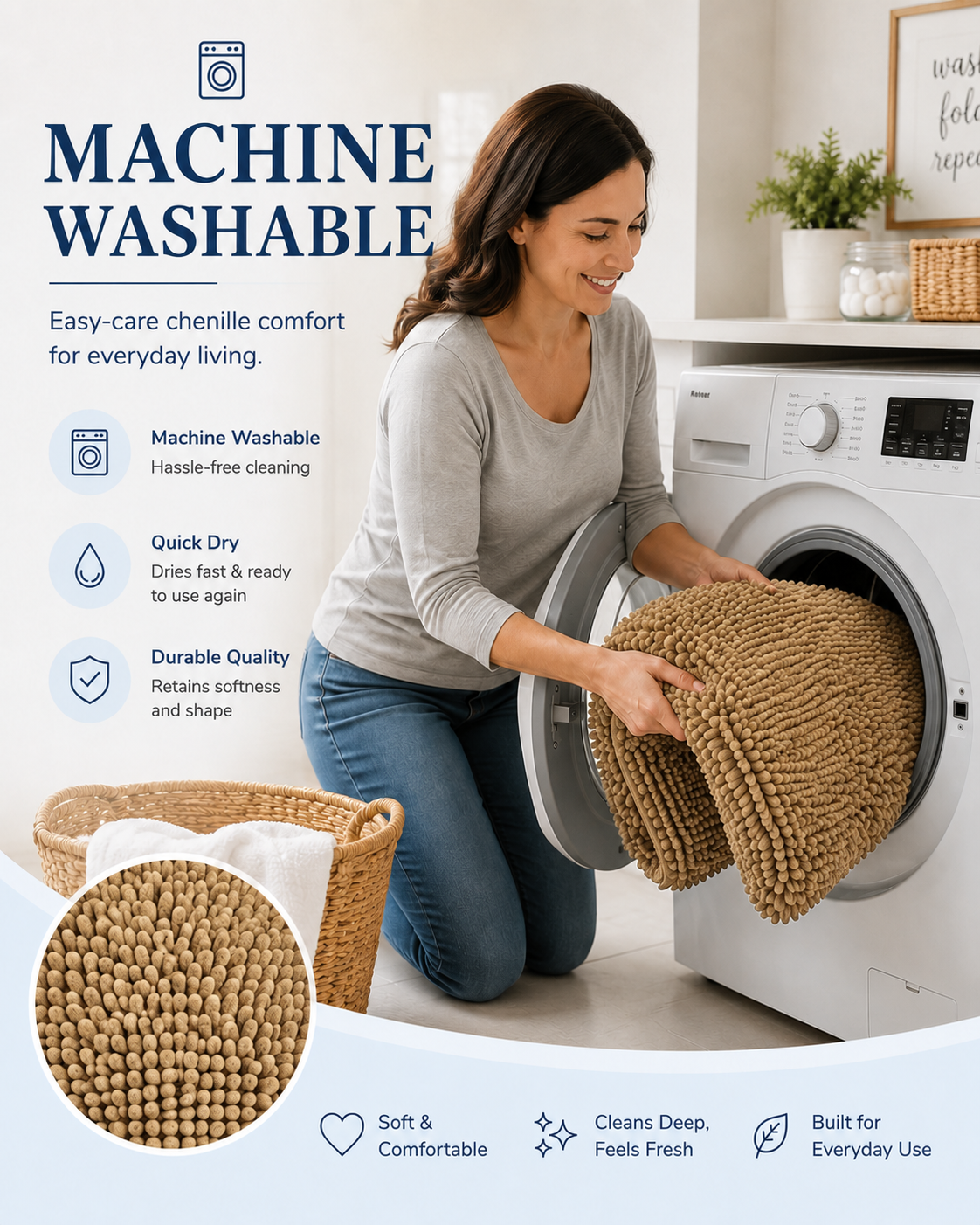 Chenille Bathroom Rug